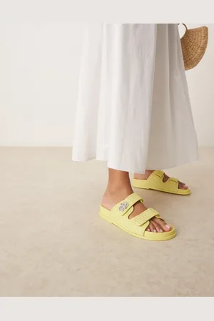 ASOS Fawn - Limegrønne sliders med formstøbt indersål og drejelås