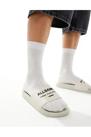 AllSaints Underground - Hvide sliders i gummi