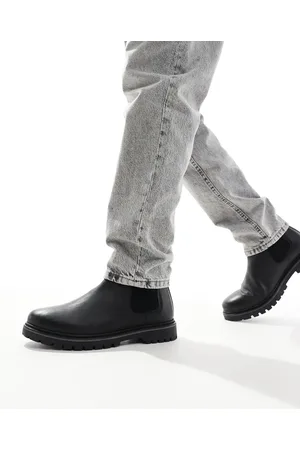 Schuh Dawson - Sorte Chelsea-støvler i læder
