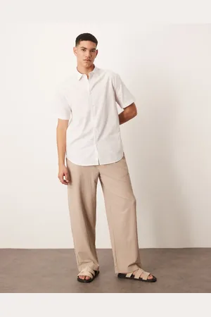 ASOS Formel skjorte i hørblanding med regular fit-pasform