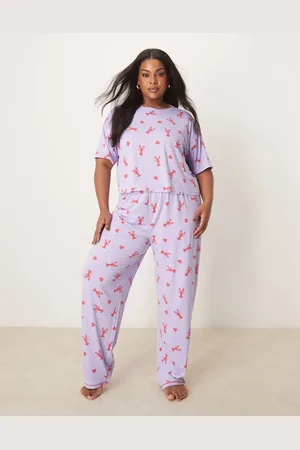 Urban Threads Curve - Bukser med hummer- og hjerteprint - Del af sæt