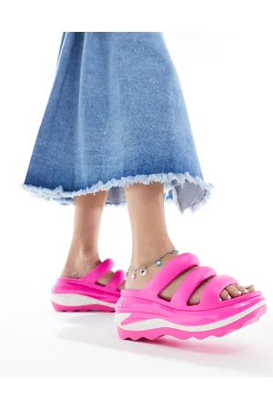 Crocs Mega Crush - Pink sandaler med 3 remme
