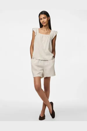 Pieces® Råhvide shorts-Neutral