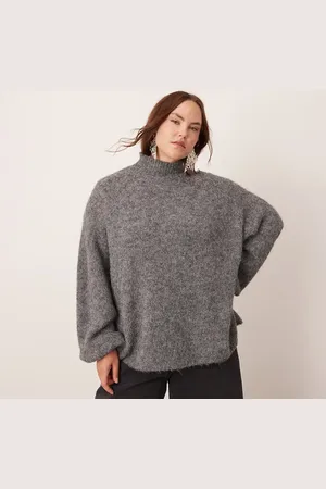 ASOS Curve - Oversized striktrøje med høj hals
