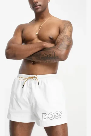 HUGO BOSS BOSS - Mooneye - Hvide badeshorts