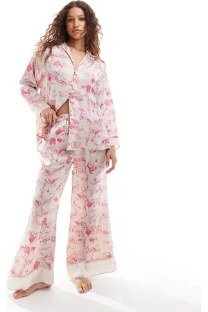 Free People Pink pyjamassæt med westernprint-Lyserød