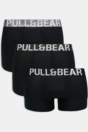 Pull&Bear Pakke med 3 par kakigrønne/sorte/grå boksershorts