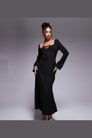 In The Style X Perrie Sian - midaxi-kjole med perledetaljer - Kun hos ASOS