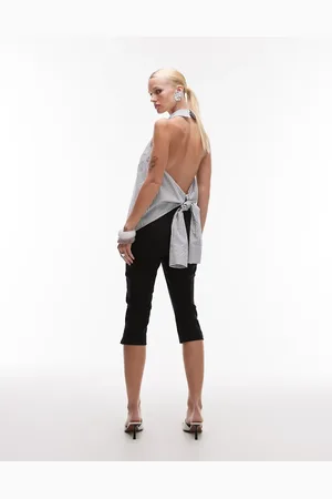 ASOS Dekonstrueret og ærmeløs skjorte med striber-Multifarvet
