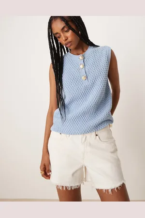 ASOS Tanktop med muslingeknapper i hæklet stil