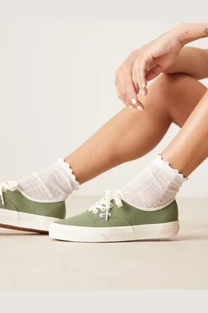 Vans Authentic - Grønne sneakers i hørlook