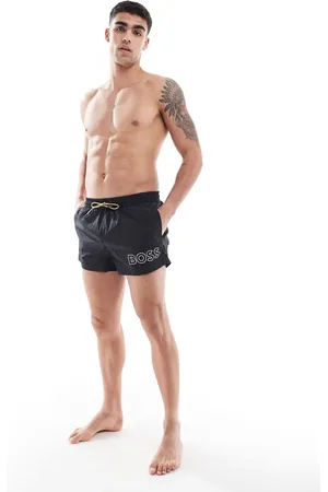 HUGO BOSS Mooneye sorte badeshorts med logo fra BOSS