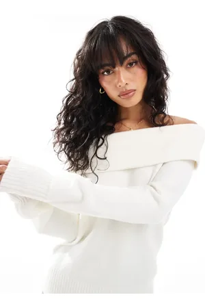 Threadbare Strikket trøje med offshoulder-snit i