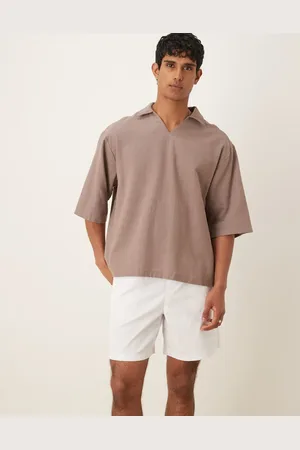 ASOS Sandfarvet skjorte med tekstur-Neutral