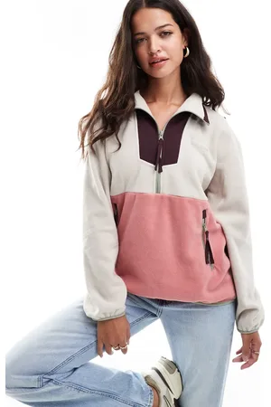 Columbia Sequoia Grove - Fleecetrøje med halv lynlås i beige/rosa
