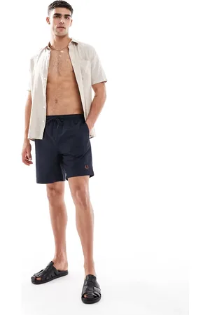 Fred Perry Marineblå badeshorts
