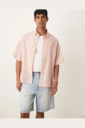 ASOS Oversized skjorte i hørlook med firkantet pasform