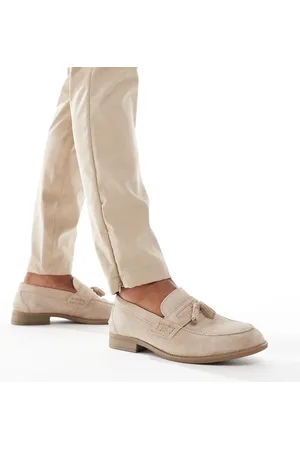 River Island Beige loafers i imiteret ruskind med kvaster-Neutral