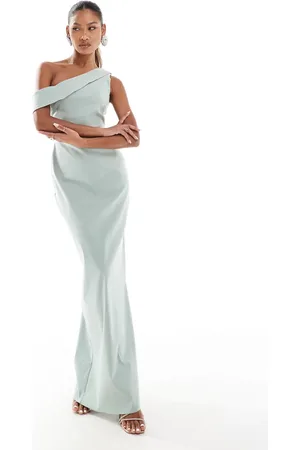 Vesper Offshoulder-maxikjole med drapering i bengalin