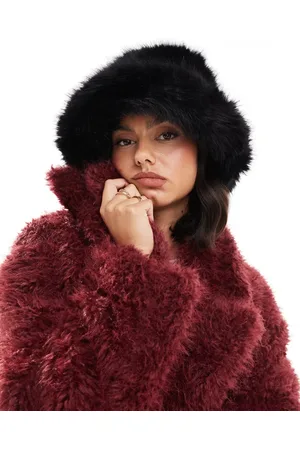 My Accessories Og oversized bollehat i vamset pels
