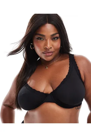 ASOS ASOS DESIGN Curve - Tia - BH med bøjle i superblødt mikrofiberstof med blondedetaljer