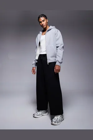 ASOS Sorte cropped joggingbukser med ballonben i kraftigt stof