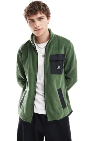 Timberland Jakke med kontrastlomme og lynlås i fleece