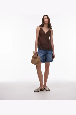 Topshop Jorts med løs pasform i denim