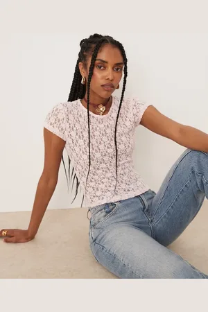 ASOS Kortærmet baby-T-shirt i blondestof