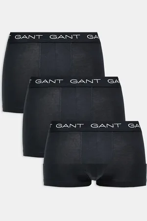 GANT Pakke med 3 par sorte boksershorts med logotaljebånd