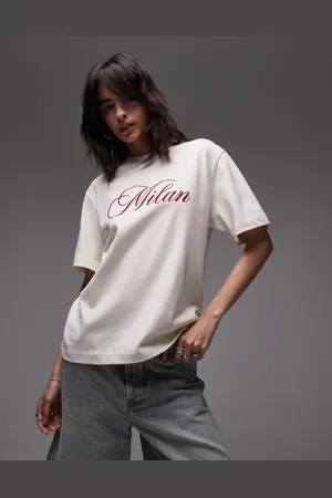 Topshop Premium - Kortærmet hvid T-shirt med 