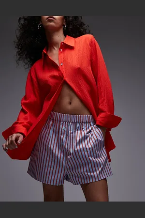 Topshop Blå boksershorts med striber-Multifarvet