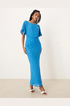 Never Fully Dressed Tilly - maxikjole med plisseringer og metallisk finish