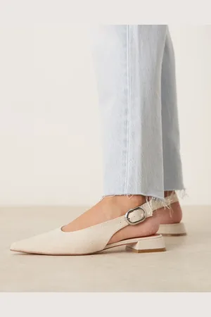 ASOS Leonora - Naturligt fremstillede ballerinaer med slingback-rem-Neutral
