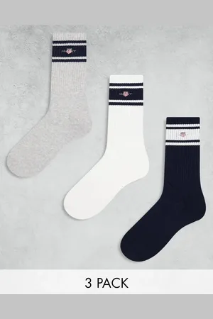 GANT Pakke med 3 par sportssokker med skjoldlogo i /grå/marineblå