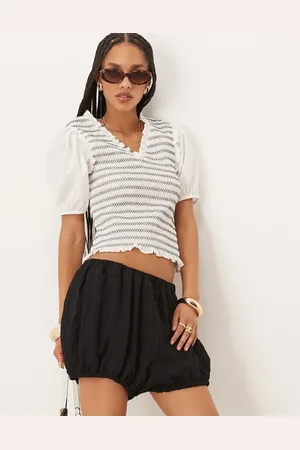 ASOS Sorte mamelukker med teksturerede striber