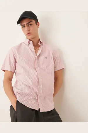 GANT Oxford-skjorte med korte ærmer, våbenskjoldslogo og striber
