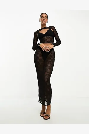 ASOS Midi-nederdel i med blonder
