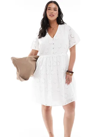 New Look New Look Curve - smock-minikjole i broderie anglaise