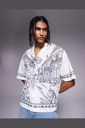 ASOS Oversized skjorte med print i firkantet pasform