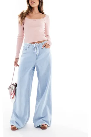 Stradivarius Lyseblå jeans med brede ben