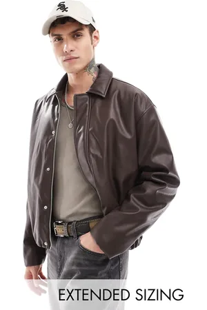 ASOS Oversized bomber-jakke i imiteret læder