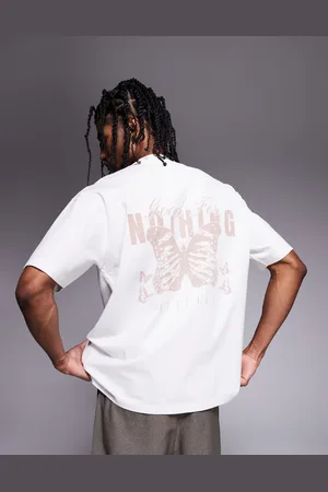 Good For Nothing T-shirt med sommerfugleprint på ryggen-Neutral