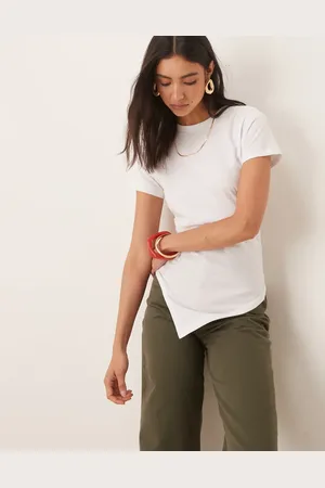 ASOS Asymmetrisk T-shirt med rynker i siderne