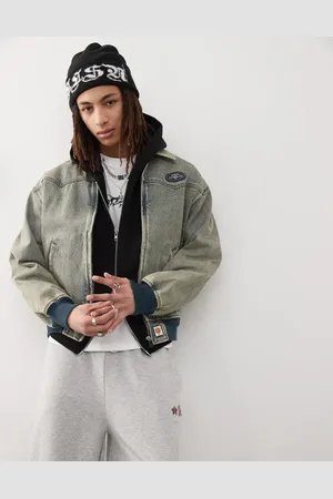 A Bathing Ape AAPE By A Bathing Ape - Western-denimjakke i vintage vask med broderi på ryggen