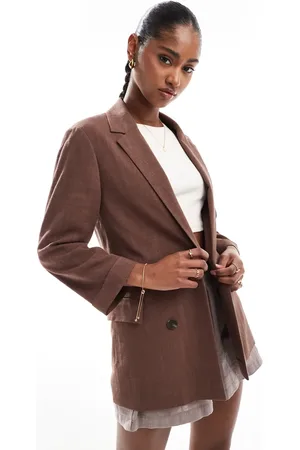 Stradivarius Blazer i hørblanding