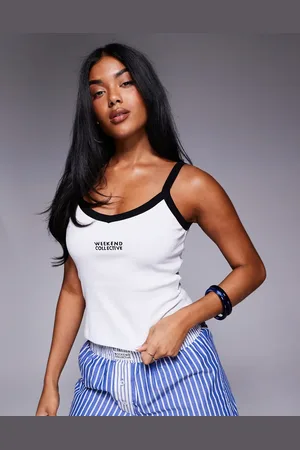 ASOS Weekend Collective - top med kontrastfarvede kanter