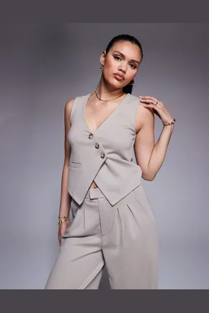 ASOS Vest-top med asymmetrisk snit-Neutral