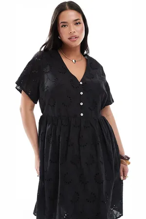 New Look New Look Curve - smock-minikjole i broderie anglaise