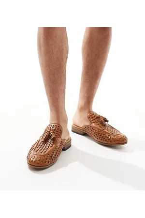 ASOS Gyldenbrune vævede mule-loafers